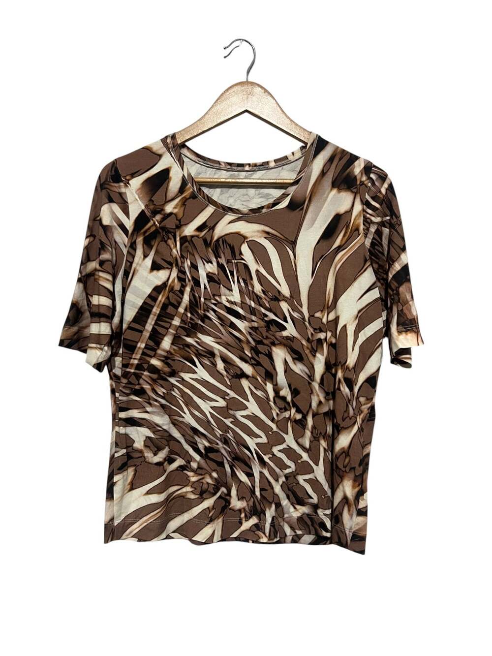 Basler Marrakesh Printed Shirt Top Women's 40 US 10 Short Sleeves